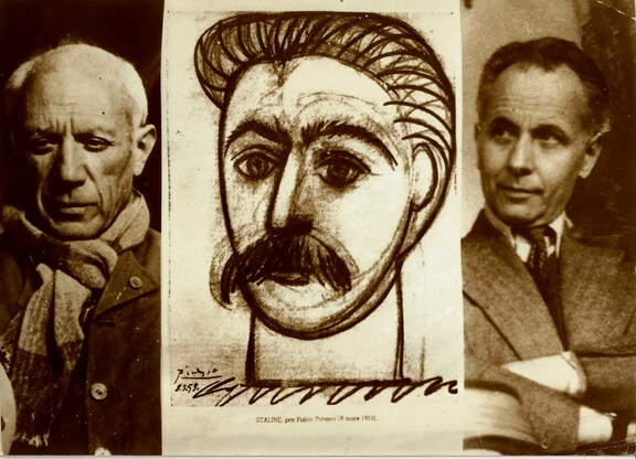 Stalin -Lettres francaises - Fotografie mit Pic...