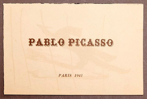 Pamphlet von Georges Hugnet illustriert von Pab...