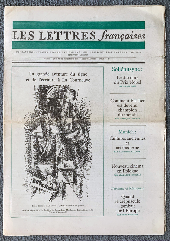 Les Lettres francaises 1450 - 6. - 12. Septembe...