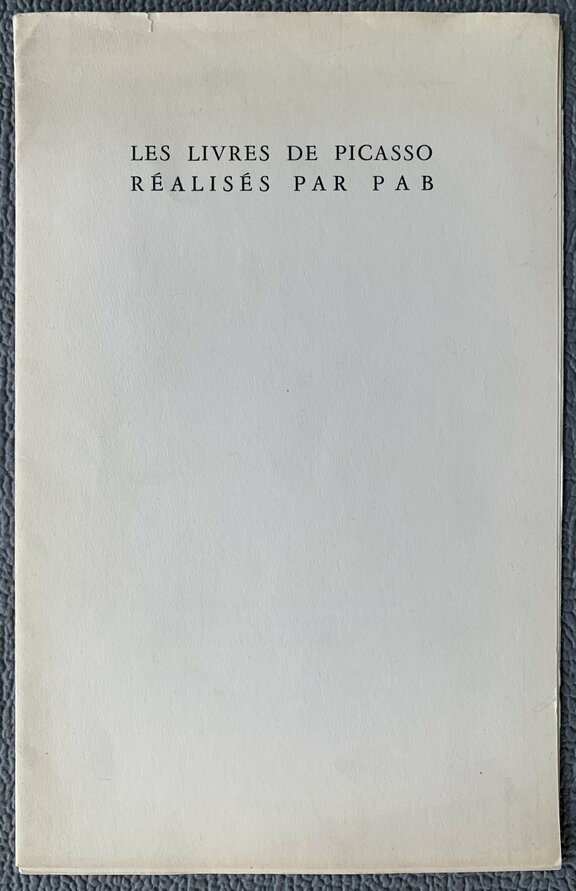 Les Livres de Picasso realise par PAB
